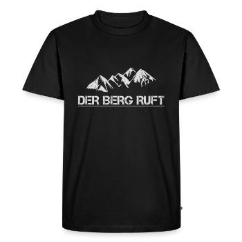 THE MOUNTAIN CALLS - Men's Premium Organic T-Shirt - black - Front - Nico (187cm)