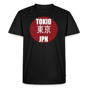 Tokyo Japan Drapeau Tokyo Style Chemise Japonaise - T-shirt Premium bio Homme - noir - Devant - Nico (187cm)