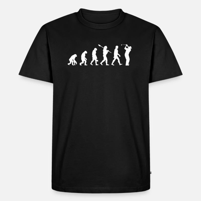 Golf Evolution - Männer Premium Bio T-Shirt - Schwarz