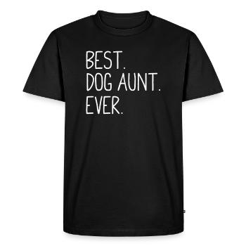 Best Dog Aunt Ever - Men's Premium Organic T-Shirt - black - Front - Nico (187cm)