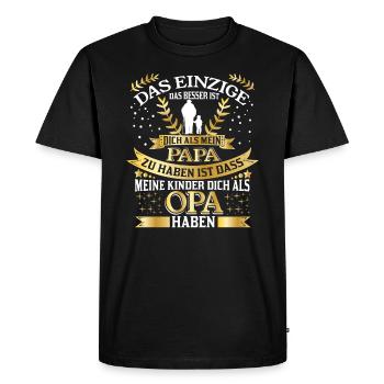Super T-shirt pour grand-père et grand-père avec fierté - T-shirt Premium bio Homme - noir - Devant - Nico (187cm)