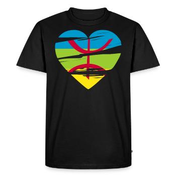 AMAZIGHE - T-shirt Premium bio Homme - noir - Devant - Nico (187cm)