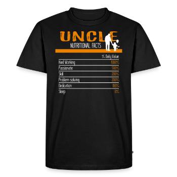 Ingrédients Oncle - T-shirt Premium bio Homme - noir - Devant - Nico (187cm)