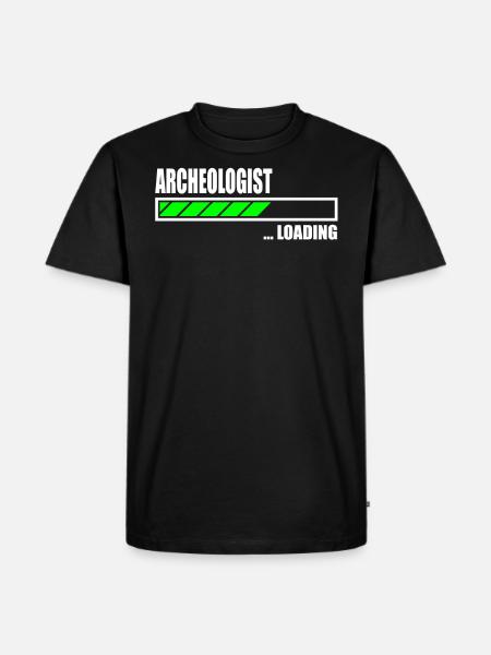 Archeologist Loading Bar - Männer Premium Bio T-Shirt - Schwarz
