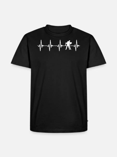 Tango Heartbeat White - Men's Premium Organic T-Shirt - black