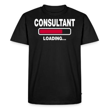 Consultant - T-shirt Premium bio Homme - noir - Devant - Nico (187cm)