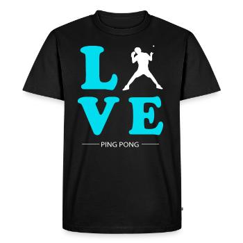 PING PONG LOVE - T-shirt Premium bio Homme - noir - Devant - Nico (187cm)