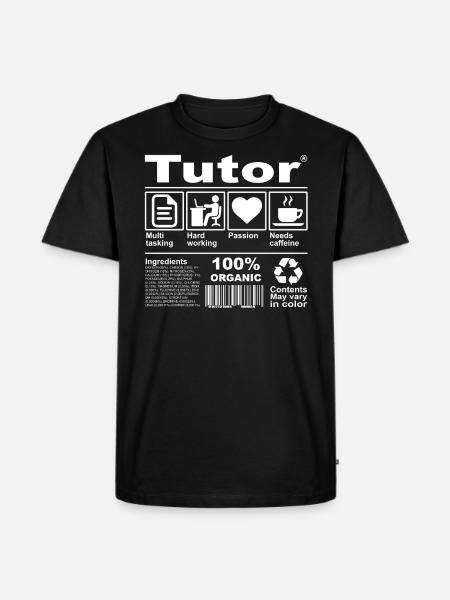 tutor - Men's Premium Organic T-Shirt - black