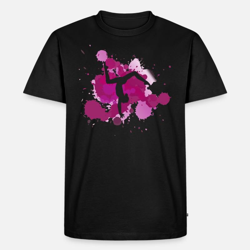 maedchen turnerin turnen geschenk - Männer Premium Bio T-Shirt - Schwarz