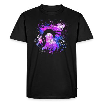 faire de la gymnastique - T-shirt Premium bio Homme - noir - Devant - Nico (187cm)