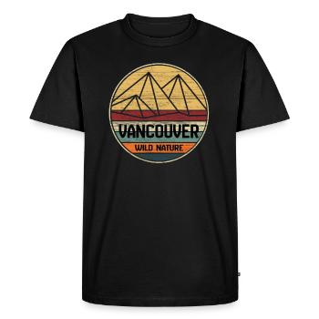 look vancouver canada retro usagé - T-shirt Premium bio Homme - noir - Devant - Nico (187cm)