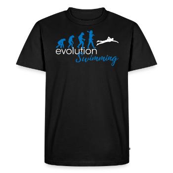 Evolution de la natation - T-shirt Premium bio Homme - noir - Devant - Nico (187cm)
