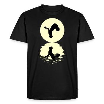 Parcour Moon - T-shirt Premium bio Homme - noir - Devant - Nico (187cm)