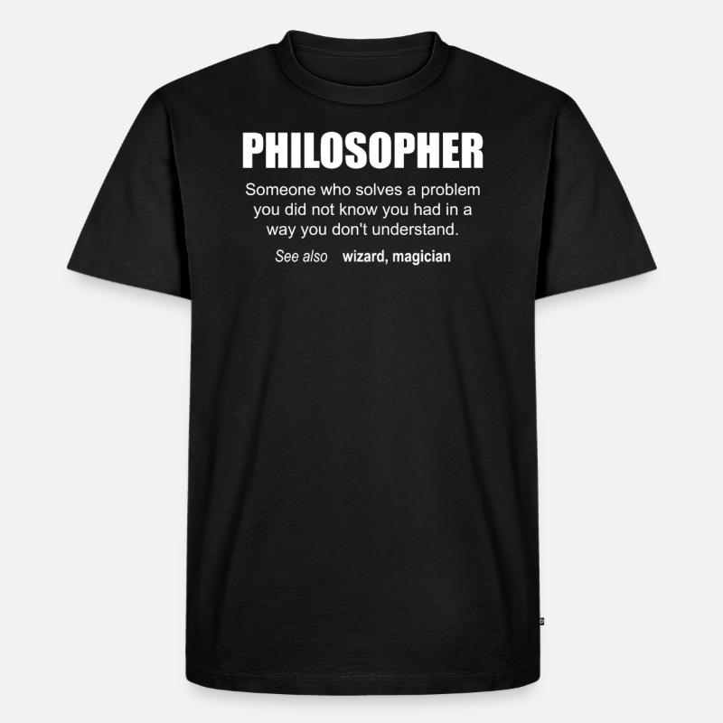 Philosopher Description - Männer Premium Bio T-Shirt - Schwarz