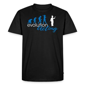 Acting evolution - Men's Premium Organic T-Shirt - black - Front - Nico (187cm)