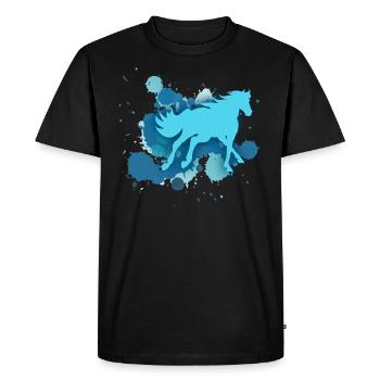 passe-temps d'équitation - T-shirt Premium bio Homme - noir - Devant - Nico (187cm)