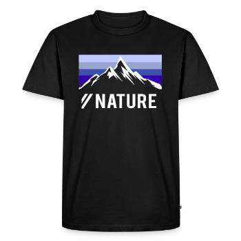nature - T-shirt Premium bio Homme - noir - Devant - Nico (187cm)