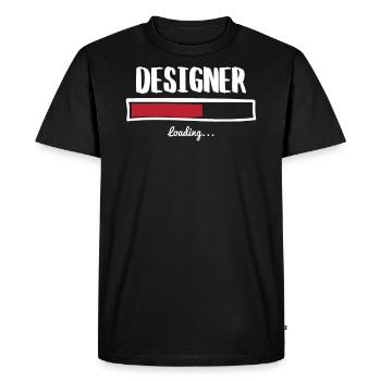 Funny design designer - T-shirt Premium bio Homme - noir - Devant - Nico (187cm)