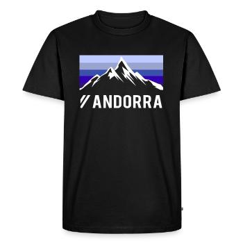 Andorra mountains mountains nature - Men's Premium Organic T-Shirt - black - Front - Nico (187cm)