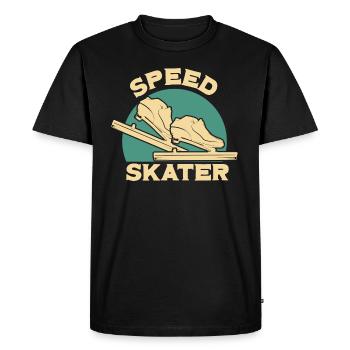 Speed skating skater designs - Men's Premium Organic T-Shirt - black - Front - Nico (187cm)