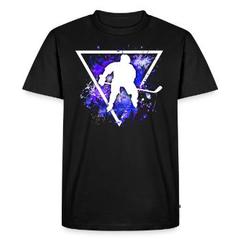 ice Hockey - Men's Premium Organic T-Shirt - black - Front - Nico (187cm)