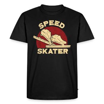 Patinage de vitesse - T-shirt Premium bio Homme - noir - Devant - Nico (187cm)