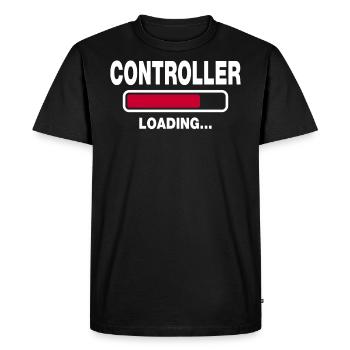 controller - Men's Premium Organic T-Shirt - black - Front - Nico (187cm)