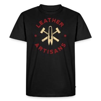 Leather craftsman - Men's Premium Organic T-Shirt - black - Front - Nico (187cm)
