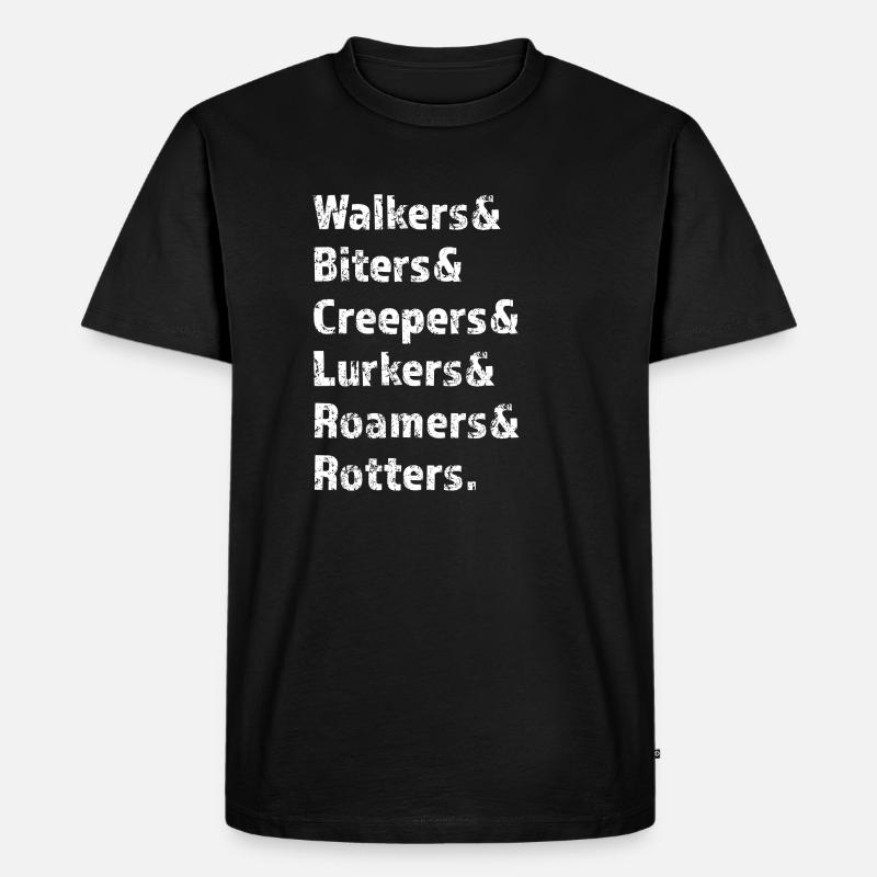 Zombies Nicknames - Männer Premium Bio T-Shirt - Schwarz