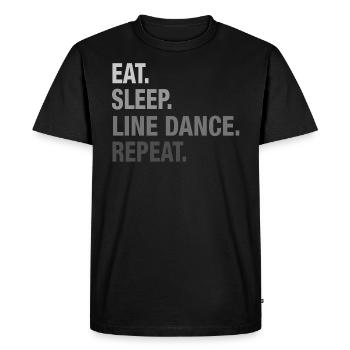 Great Eat Sleep Line Dance GRAPHIC T SHIRT - T-shirt Premium bio Homme - noir - Devant - Nico (187cm)