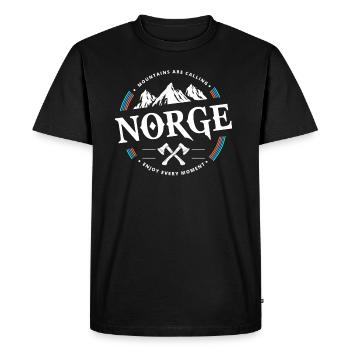 Norvège norvège - T-shirt Premium bio Homme - noir - Devant - Nico (187cm)