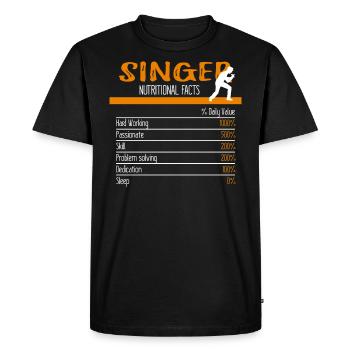 Singer Ingredients - Men's Premium Organic T-Shirt - black - Front - Nico (187cm)