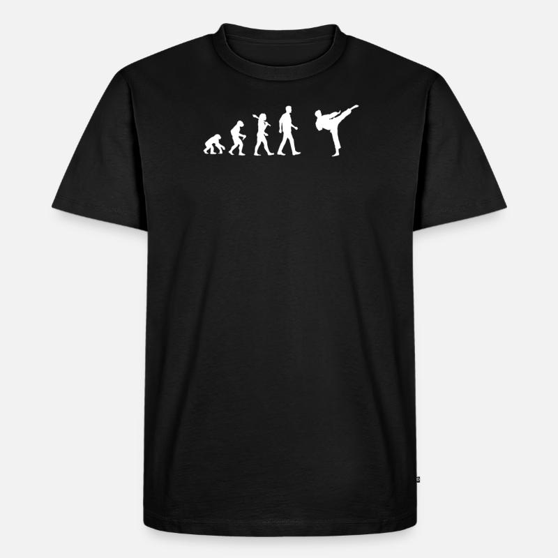 Karate - Männer Premium Bio T-Shirt - Schwarz