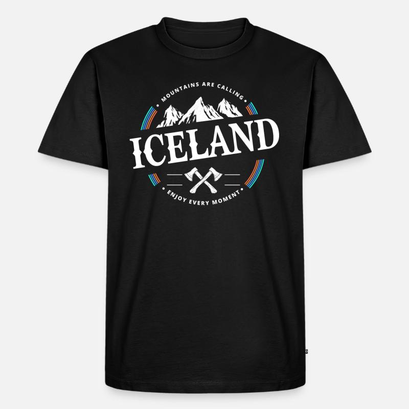 island - Männer Premium Bio T-Shirt - Schwarz