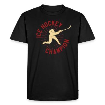 Hockey Hockey sur Glace - T-shirt Premium bio Homme - noir - Devant - Nico (187cm)