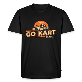 Faire du karting - T-shirt Premium bio Homme - noir - Devant - Nico (187cm)