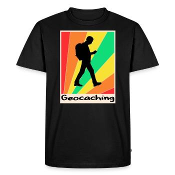 Affiches de géocaching Géocaching - T-shirt Premium bio Homme - noir - Devant - Nico (187cm)