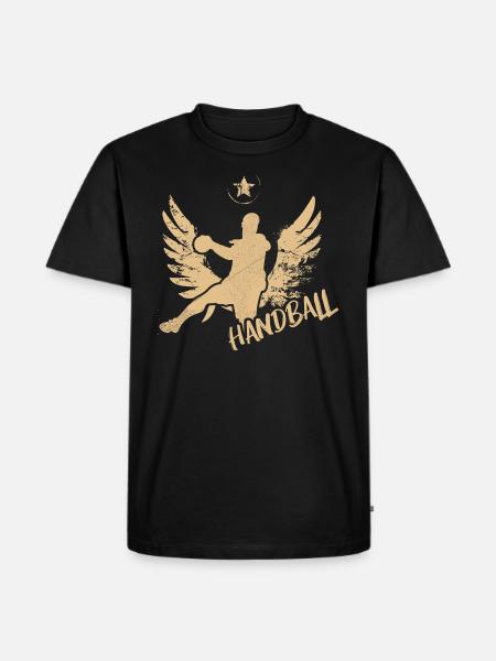 handball throw jump gift - Men's Premium Organic T-Shirt - black