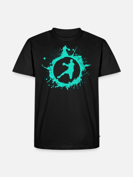 handball - Männer Premium Bio T-Shirt - Schwarz