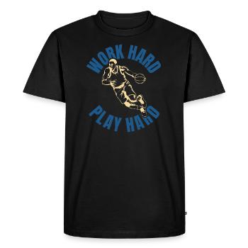 Playing basketball hard - Men's Premium Organic T-Shirt - black - Front - Nico (187cm)