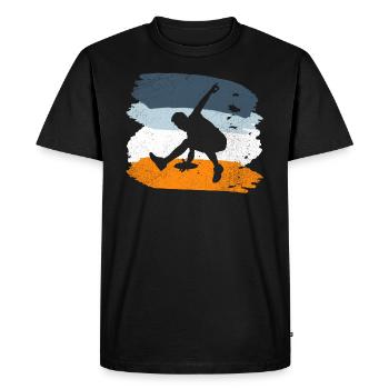 frisbee - T-shirt Premium bio Homme - noir - Devant - Nico (187cm)