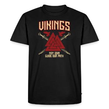 viking - Men's Premium Organic T-Shirt - black - Front - Nico (187cm)