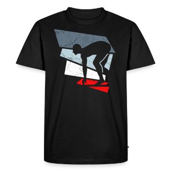 nageurs nageurs - T-shirt Premium bio Homme - noir - Devant - Nico (187cm)