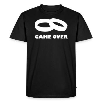 célibataire - T-shirt Premium bio Homme - noir - Devant - Nico (187cm)