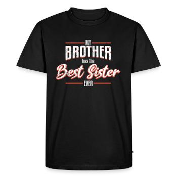 Soeurs frères soeurs - T-shirt Premium bio Homme - noir - Devant - Nico (187cm)