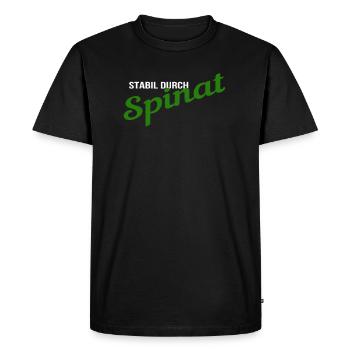 Stable par les épinards T-shirt - T-shirt Premium bio Homme - noir - Devant - Nico (187cm)
