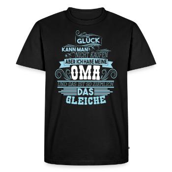 T-shirt for uncle happiness you can not buy OMA - Men's Premium Organic T-Shirt - black - Front - Nico (187cm)