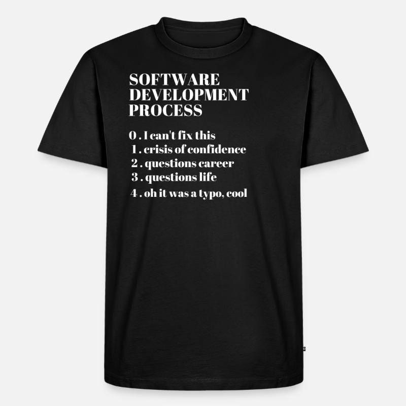 Softwareentwicklung Funny Coding Programming - Männer Premium Bio T-Shirt - Schwarz