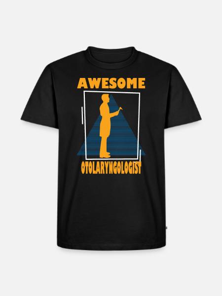 Retro Otolaryngologist Graphic Tea - Men's Premium Organic T-Shirt - black