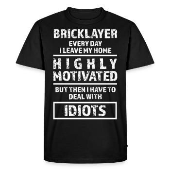 mason - Men's Premium Organic T-Shirt - black - Front - Nico (187cm)